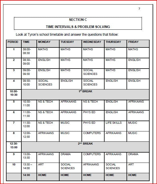 MATHS FAT PROJECT: TIME GR 4 TERM 3