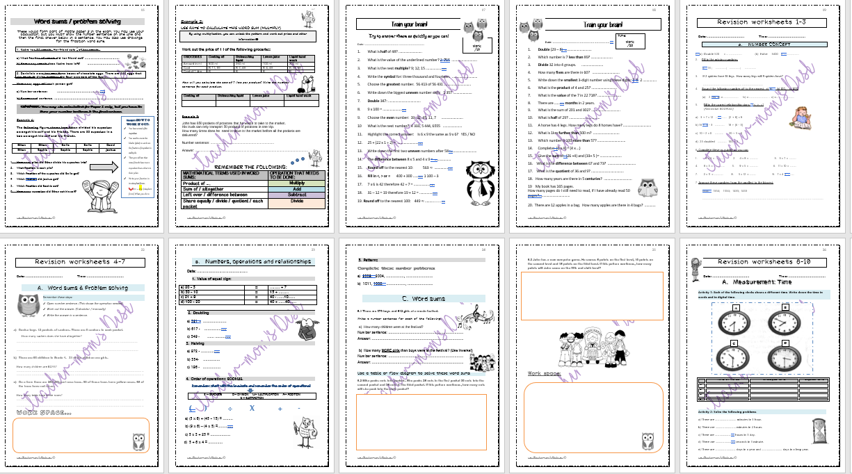 MATHS REVISION BOOKLET GR 4