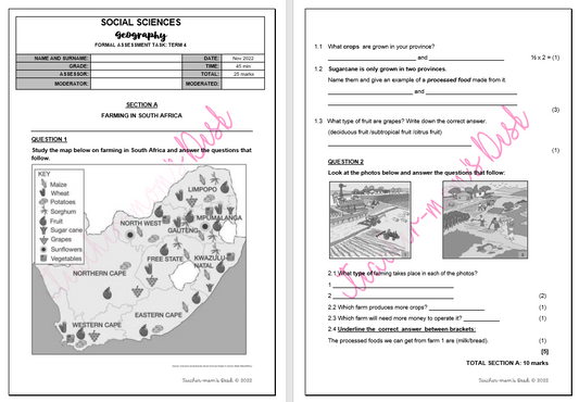 SOCIAL SCIENCES GEOG & HISTORY FAT GR 4 TERM 4