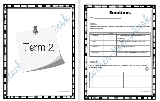 LIFE SKILLS PSW WORKSHEETS TERM 2-4 GR 4