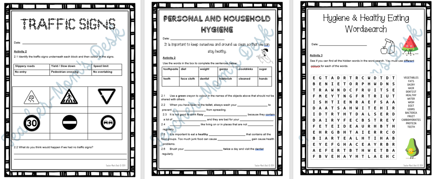 LIFE SKILLS PSW WORKSHEETS TERM 2-4 GR 4