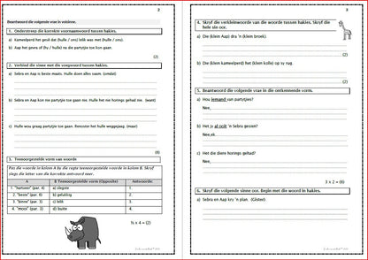 AFRIKAANS EAT OEFENVRAESTELLE KW 4 GR 4