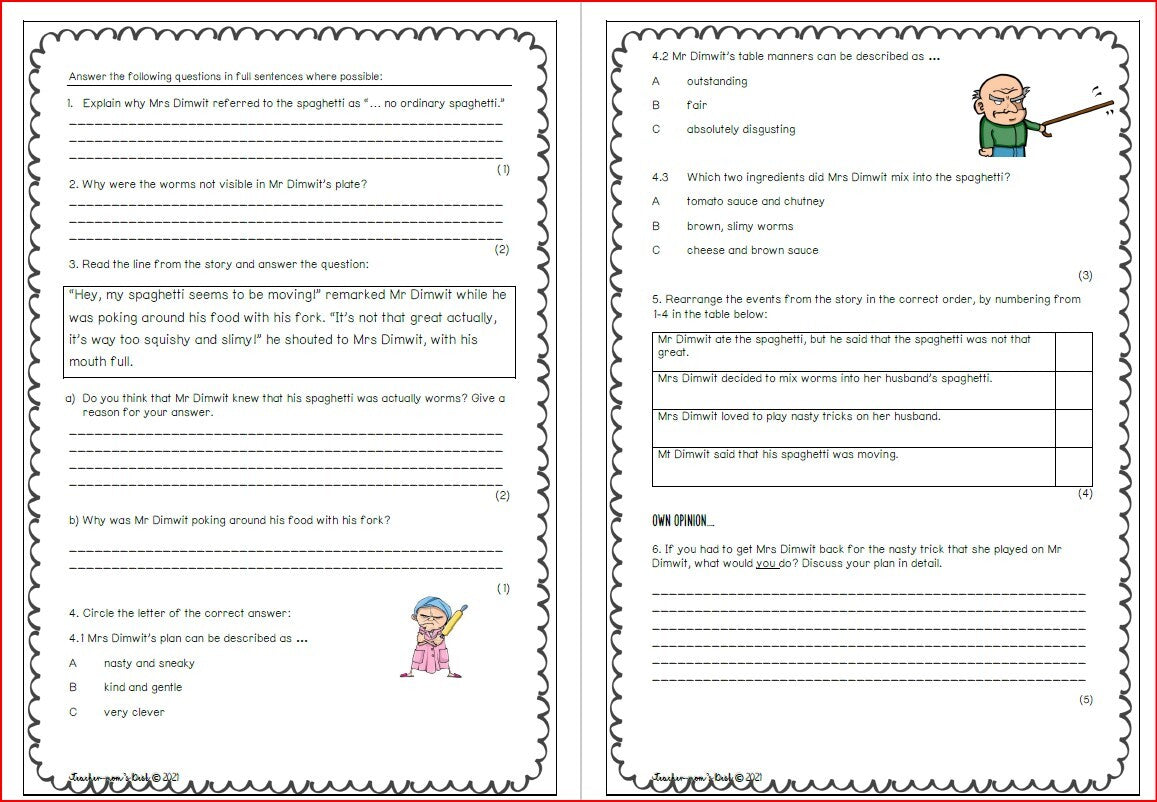 ENG HL BASELINE ASSESSMENT (Grade 5) Term 1