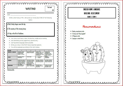 ENG HL BASELINE ASSESSMENT (Grade 5) Term 1