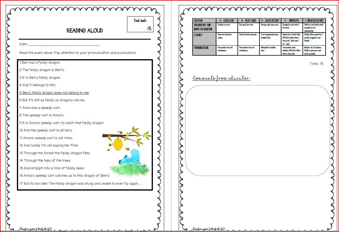 ENG HL BASELINE ASSESSMENT (Grade 5) Term 1
