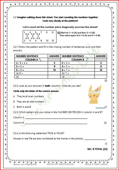 MATHEMATICS FAT: Investigation GR 4 TERM 2