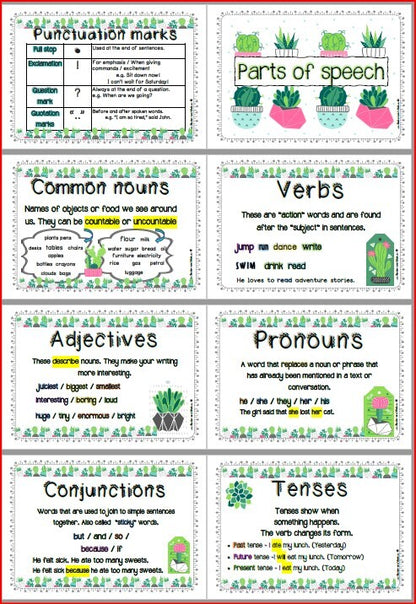 SUCCULENT-THEME LANGUAGE POSTERS GR 4 HL / GR 5 FAL