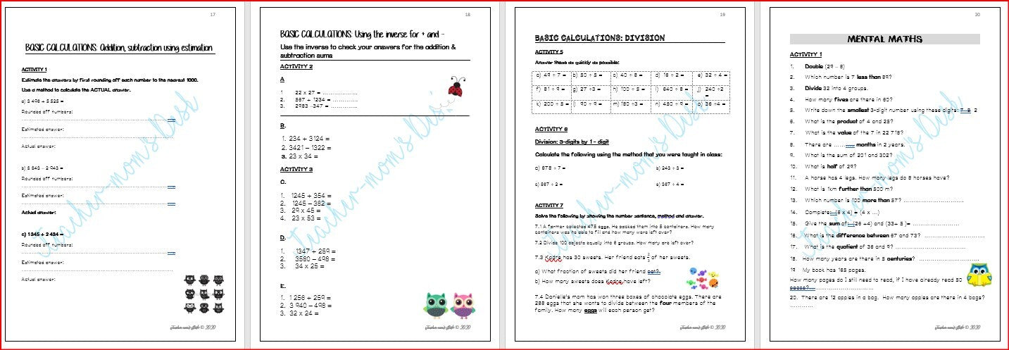MATHS INTERVENTION BOOKLET GR 4 TERM 1-3