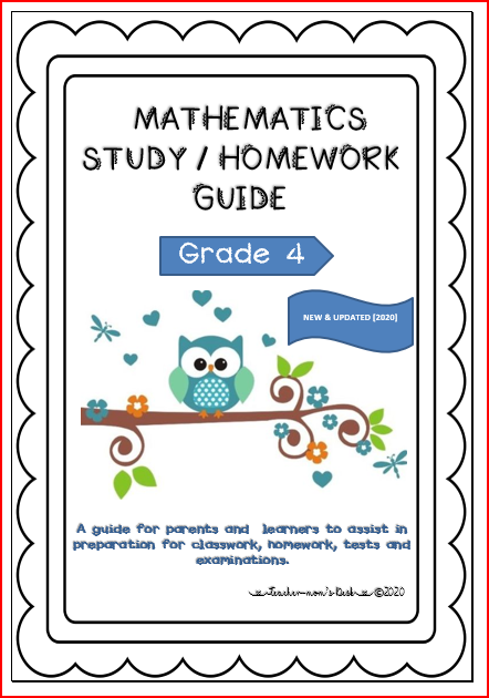 MATHS STUDY GUIDE GRADE 4 – Teacher-mom's Desk