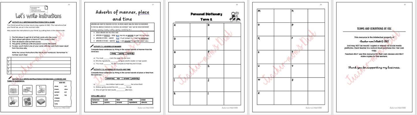 ENGLISH FAL / HL WORKBOOK GRADE 4 TERM 2 [2022]