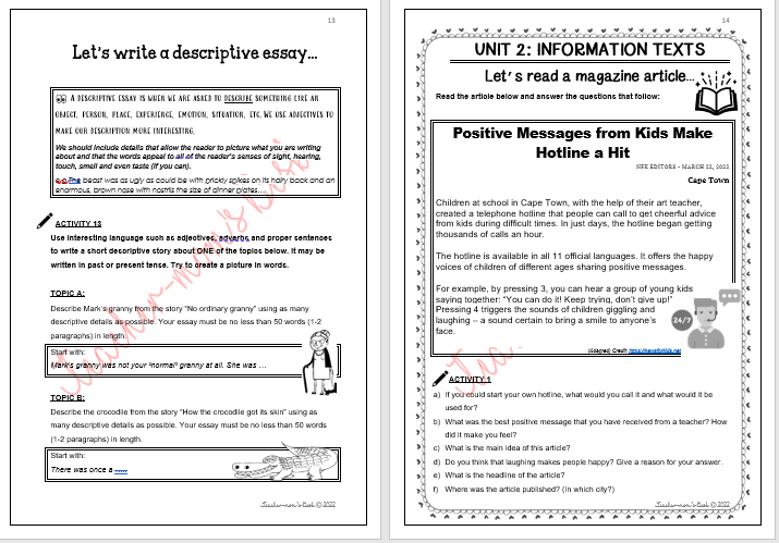 ENGLISH FAL / HL WORKBOOK GRADE 4 TERM 2 [2022]