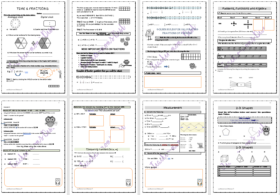 MATHS REVISION BOOKLET GR 4