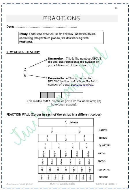 MATHS WORKBOOK GR 4 TERM 3 [2022]