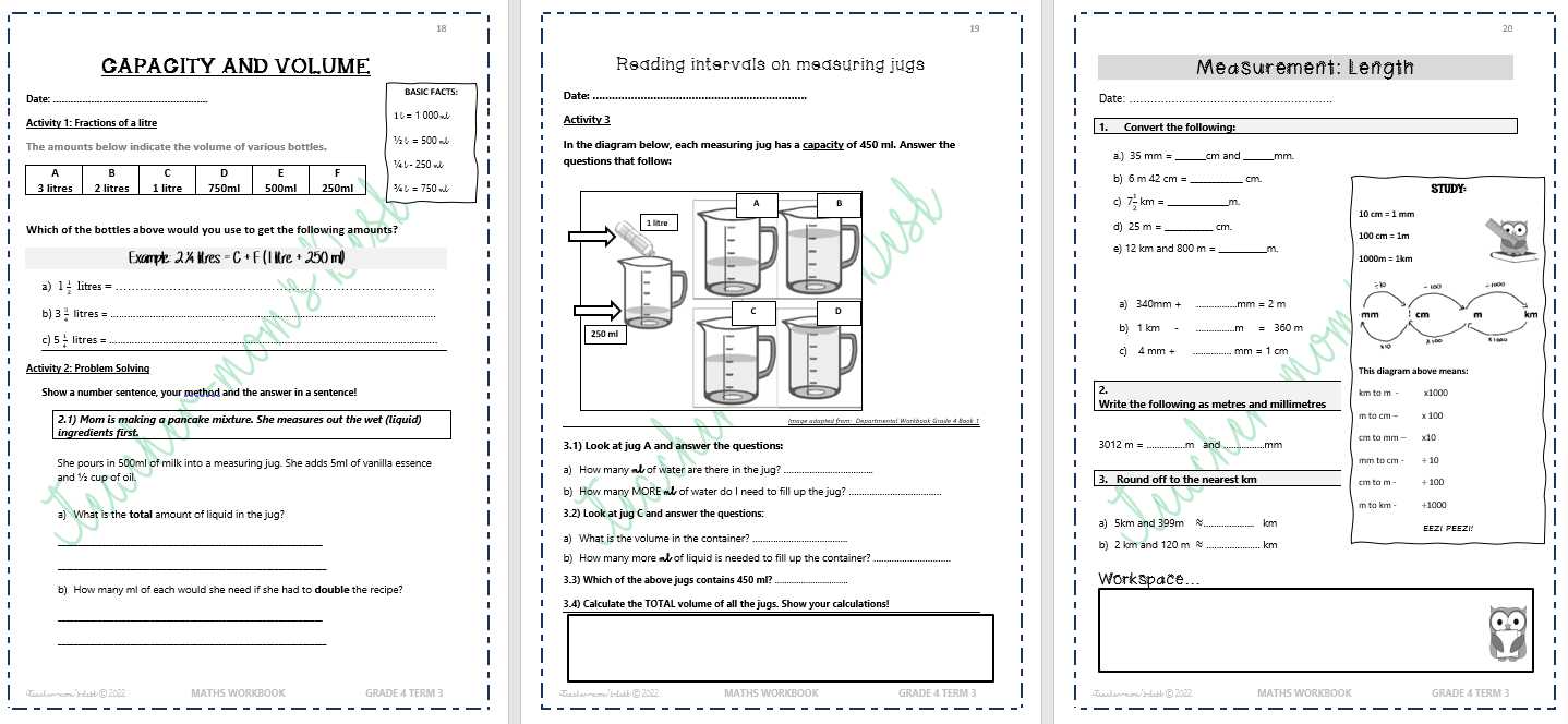 MATHS WORKBOOK GR 4 TERM 3 [2022]