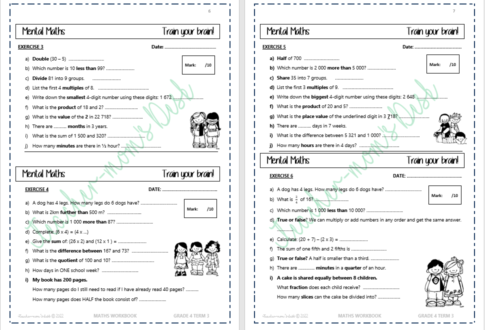 MATHS WORKBOOK GR 4 TERM 3 [2022]