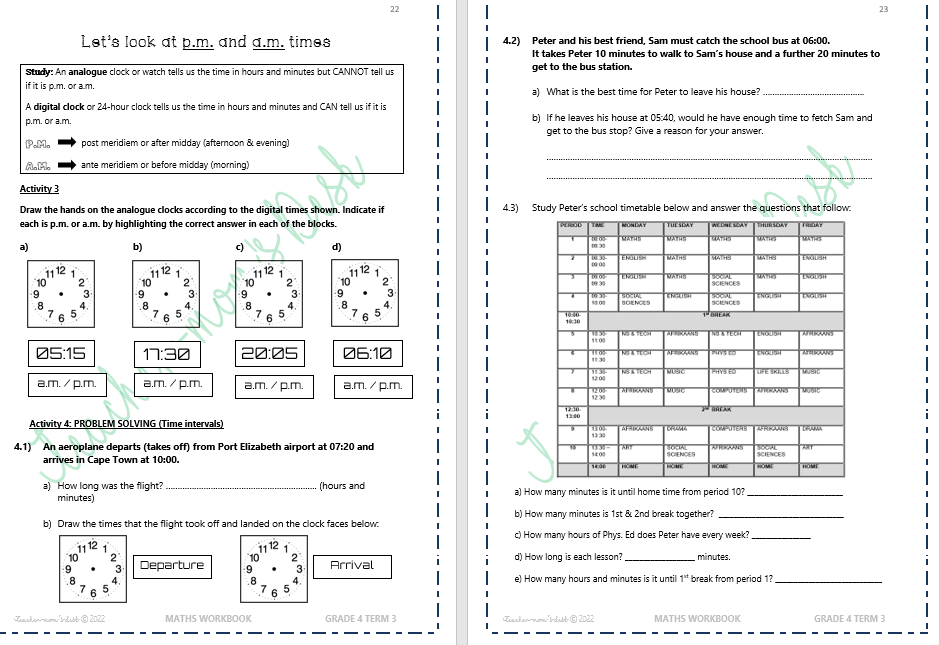 MATHS WORKBOOK GR 4 TERM 3 [2022]