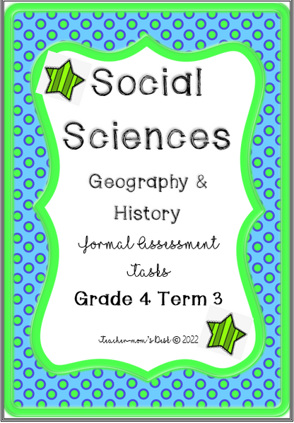 SOCIAL SCIENCES FAT TESTS GR 4 TERM 3