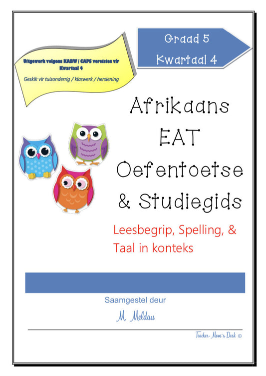 AFRIKAANS EAT/FAL OEFENTOETSE & STUDIEGIDS GR 5