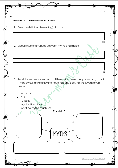 ENGLISH FAL /HL INFORMAL ASSESSMENT GR 6 TERM 3 [BOOK 1]