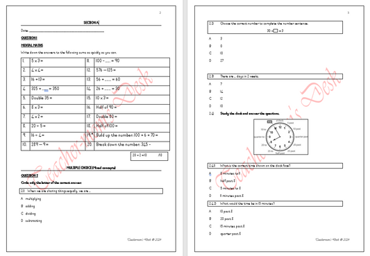 Maths Baseline Assessment Gr 4 2024