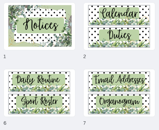 BULLETIN BOARD LABELS SET 3 (English)