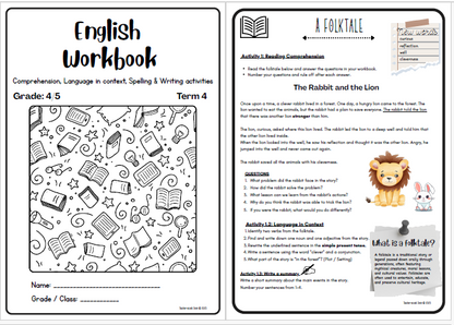 ENGLISH WORKBOOK TERM 4
