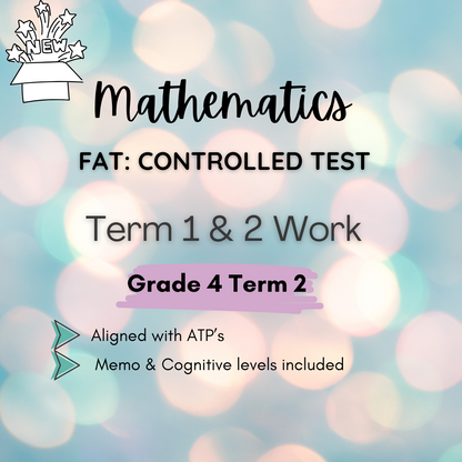 MATHS FAT CONTROLLED TEST GR 4 TERM 2 [2025]