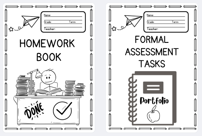 WORKBOOK COVER PAGES & FLIP FILE COVER PACK