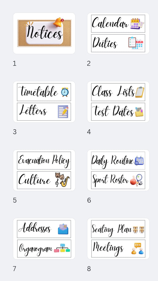 Bulletin board labels (Set 2)
