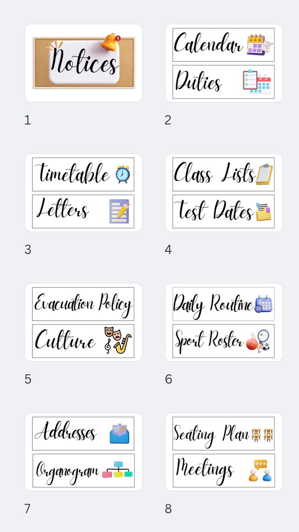 Bulletin board labels (Set 2) – Teacher-mom's Desk